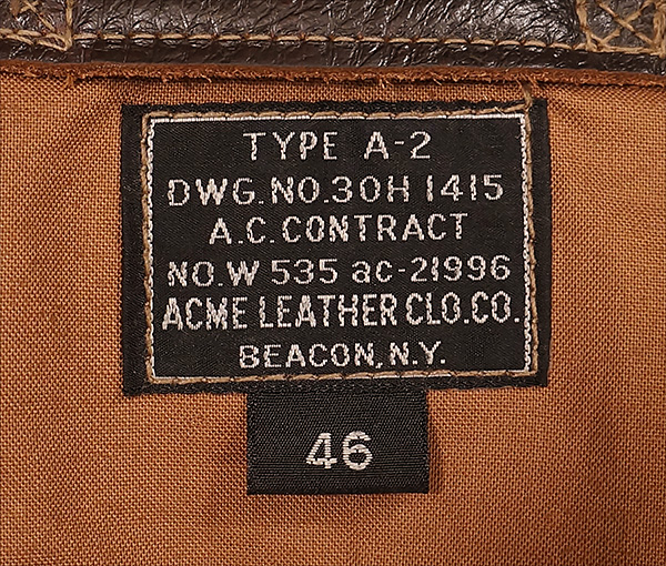 Good Wear Acme W535-AC-21996 Type A-2 Flight Jacket