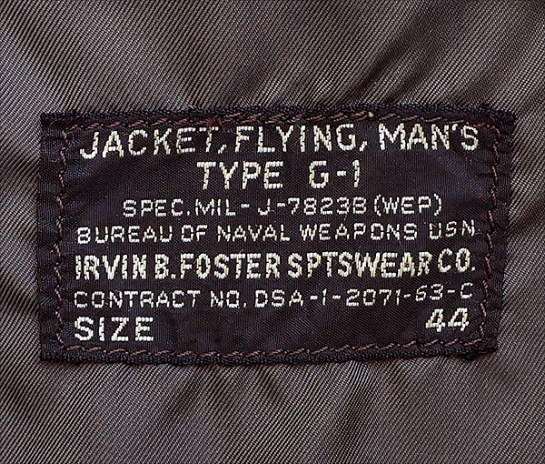 Irvin B. Foster G-1 7823B Jacket Goatskin