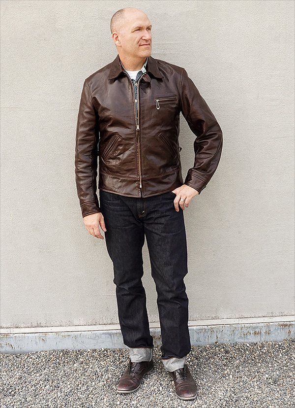 Californian Imperial Horsehide Half-Belt Jacket by Good Wear Leather