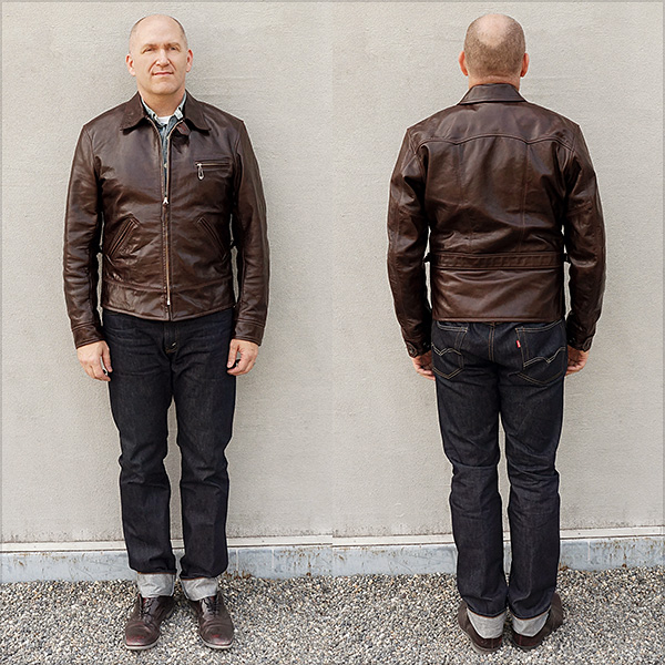Californian Imperial Horsehide Half-Belt Jacket by Good Wear Leather