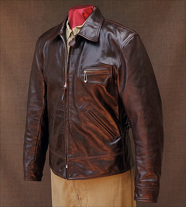 Californian Imperial Horsehide Half-Belt Jacket by Good Wear Leather