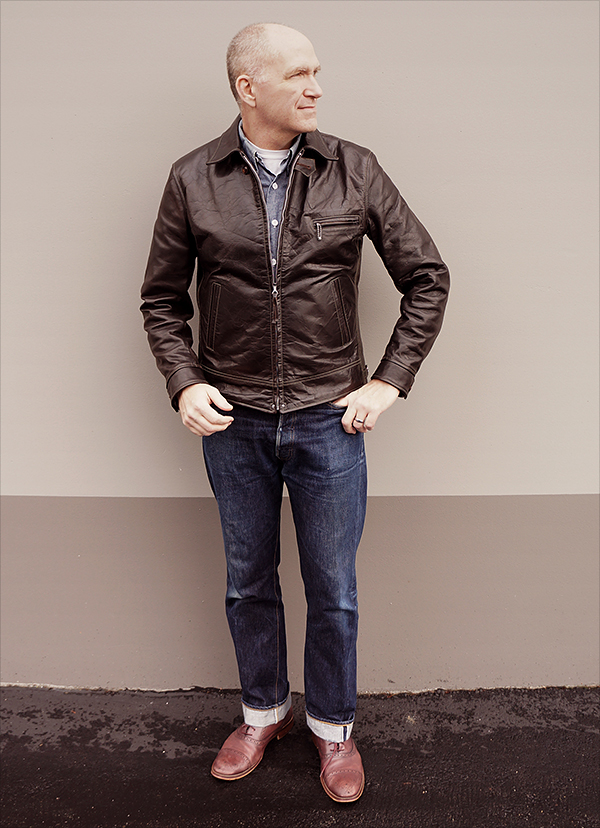 Good Wear Californian Sportwear Imperial Half-Belt Horsehide Jacket