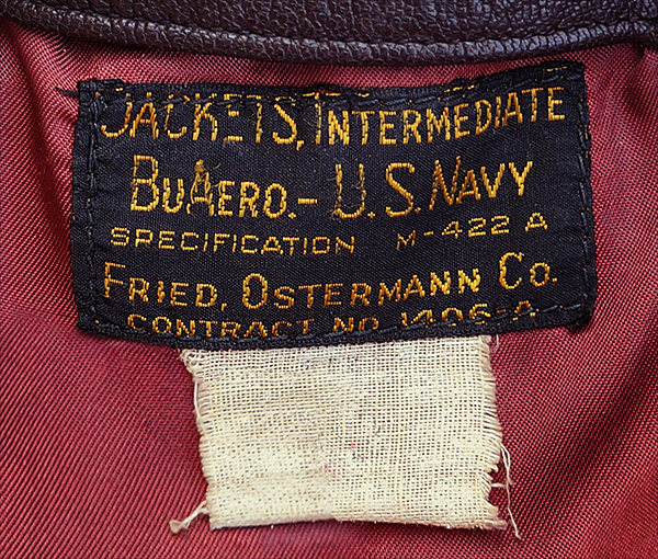 Original Fried-Ostermann M-422A Goatskin U.S. Navy Flight Jacket