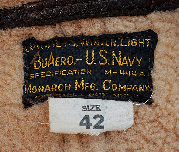 Original Monarch M-444 Naval Flight Jacket from Good Wear Leather