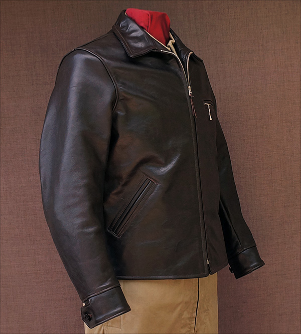 Good Wear Californian Modoc Half Belt Leather Jacket Horsehide