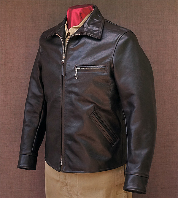 Good Wear Californian Modoc Half Belt Leather Jacket Horsehide