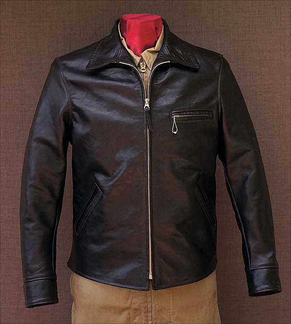 Good Wear Californian Modoc Half Belt Leather Jacket Horsehide