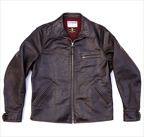 Good Wear Californian Modoc Half Belt Leather Jacket Horsehide