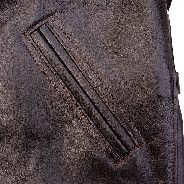 Good Wear Californian Modoc Half Belt Leather Jacket Horsehide