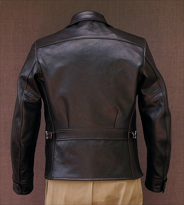 Good Wear Californian Modoc Half Belt Leather Jacket Horsehide