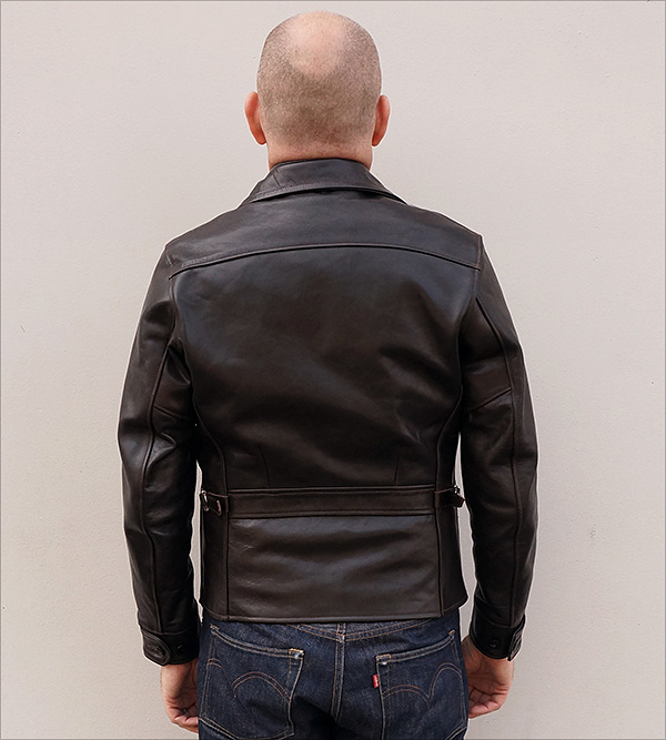 Good Wear Californian Modoc Half Belt Leather Jacket Horsehide