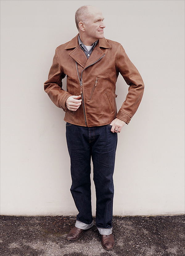 1940s Californian Mojave Horsehide Half-Belt Jacket Coat