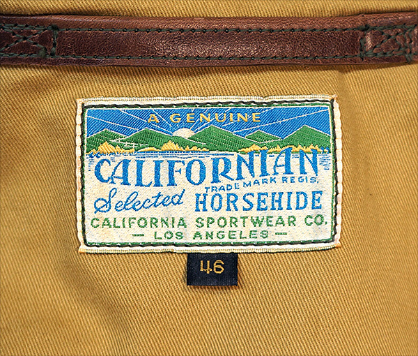 1940s Californian Mojave Horsehide Half-Belt Jacket Coat