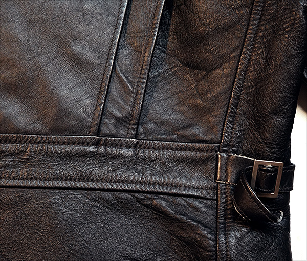 Norshor Horsehide Half-Belt 1930s Motorcycle Leather Jacket