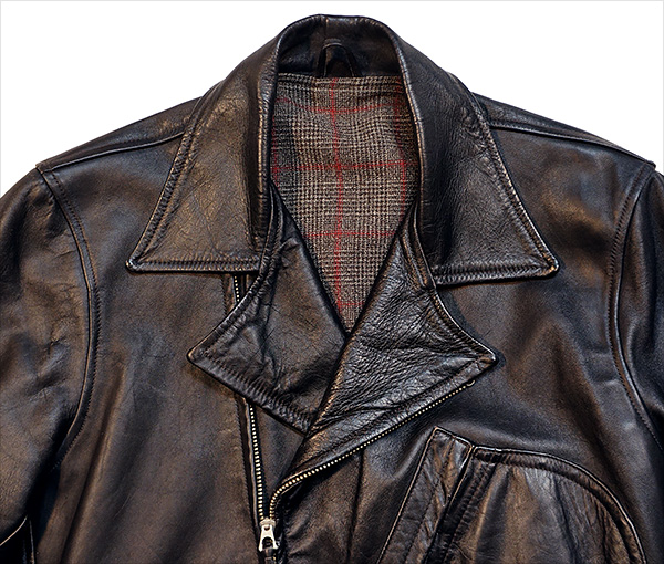 Norshor Horsehide Half-Belt 1930s Motorcycle Leather Jacket