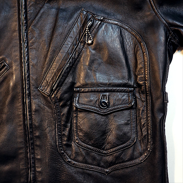 Norshor Horsehide Half-Belt 1930s Motorcycle Leather Jacket