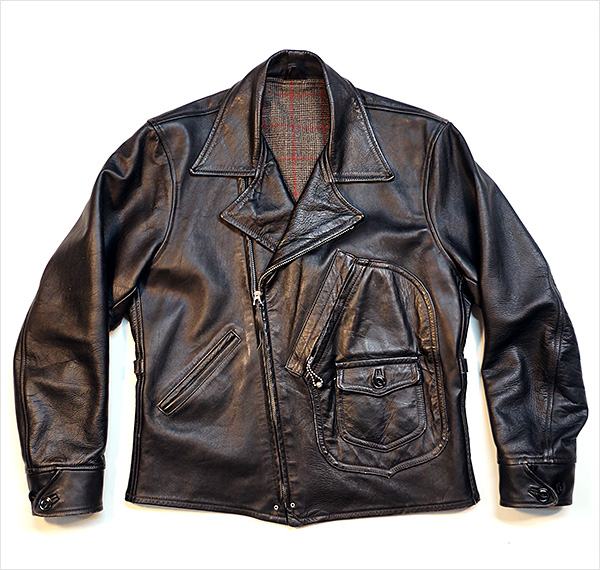 Norshor Horsehide Half-Belt 1930s Motorcycle Leather Jacket