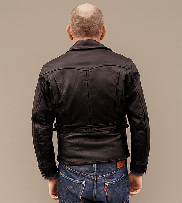 Norshor Horsehide Half-Belt 1930s Motorcycle Leather Jacket