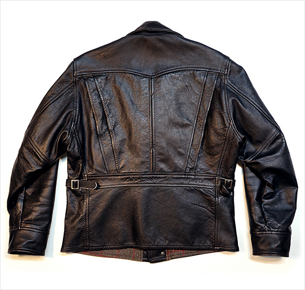 Norshor Horsehide Half-Belt 1930s Motorcycle Leather Jacket