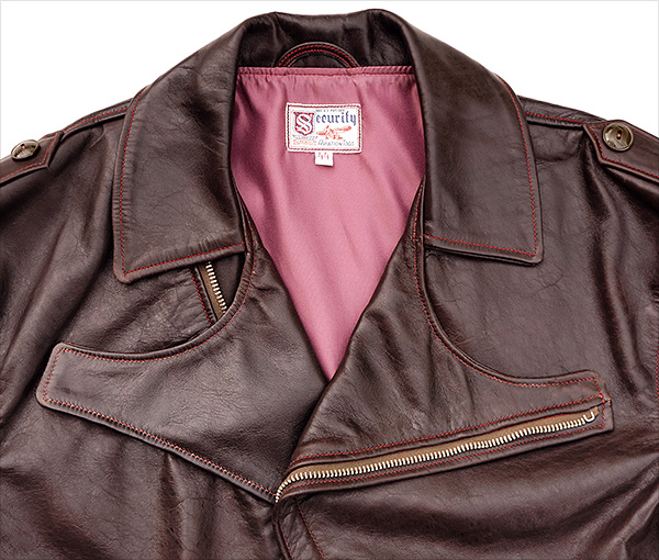 Pancho Barnes Cross-Zip Horsehide Half Belt Jacket
