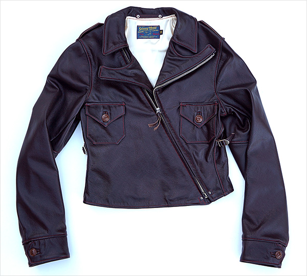 Pancho Barnes Aviator Cowhide Steerhide Leather Flight Jacket