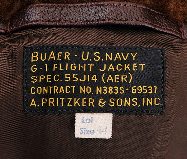 Good Wear reproduction of A. Pritzker & Sons 55J14 G-1 Naval Flight Jacket