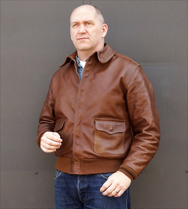 Rough Wear 42-1401-P A-2 Flight Jacket by Good Wear Leather