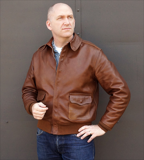 Rough Wear 42-1401-P A-2 Flight Jacket by Good Wear Leather