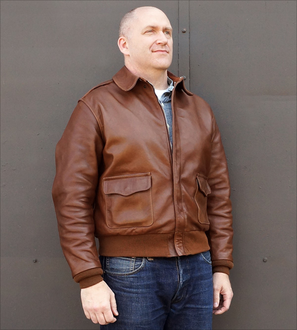 Rough Wear 42-1401-P A-2 Flight Jacket by Good Wear Leather
