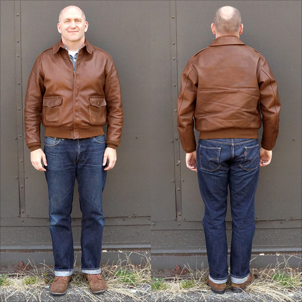 Rough Wear 42-1401-P A-2 Flight Jacket by Good Wear Leather