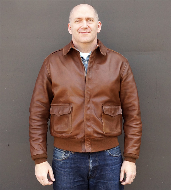 Rough Wear 42-1401-P A-2 Flight Jacket by Good Wear Leather