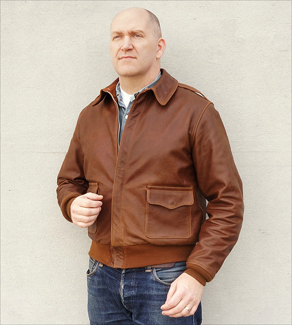 Rough Wear 42-1401-P Type A-2 Flight Jacket by Good Wear Leather