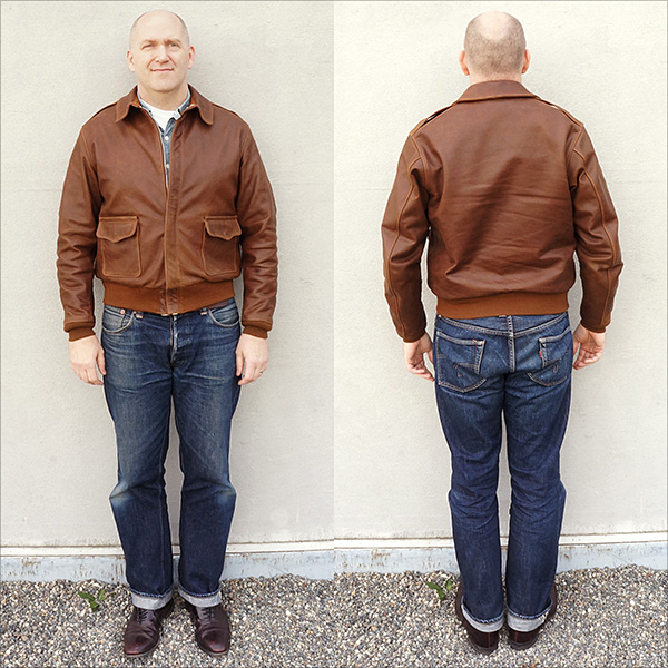 Rough Wear 42-1401-P Type A-2 Flight Jacket by Good Wear Leather