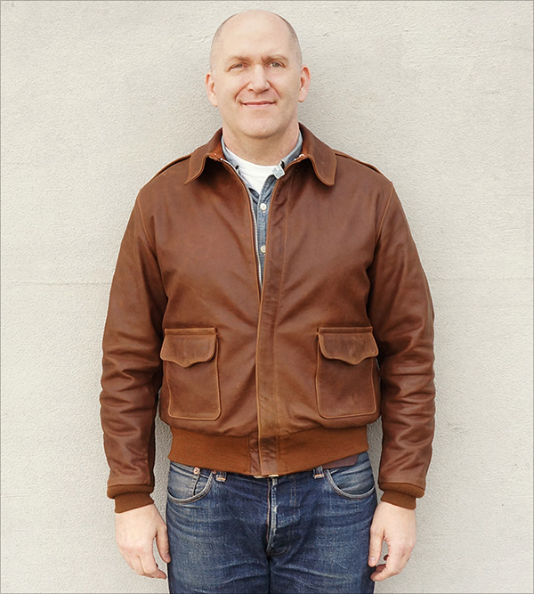 Rough Wear 42-1401-P Type A-2 Flight Jacket by Good Wear Leather