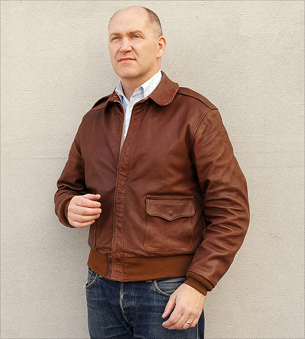 Rough Wear 18091 Combat Clone Type A-2 Flight Jacket by Good Wear Leather