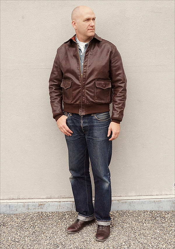 Rough Wear Combat Clone 27752 Type A-2 Flight Jacket by Good Wear Leather