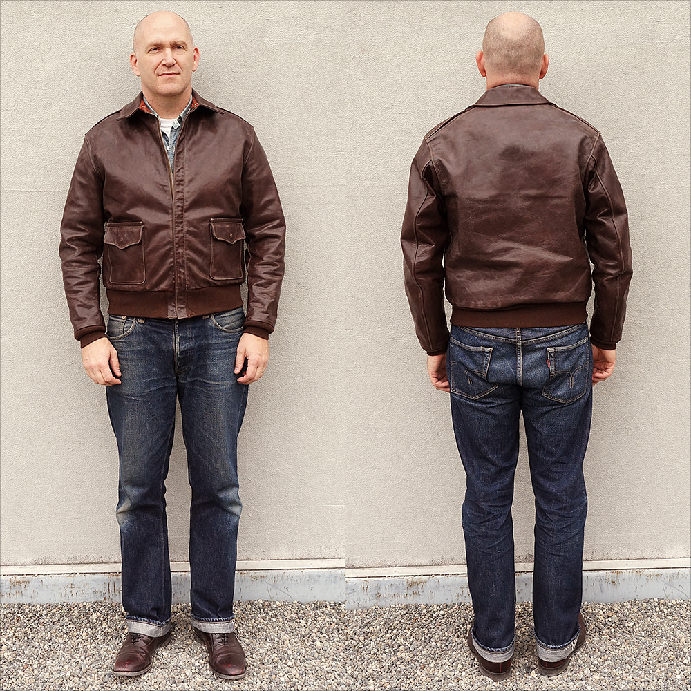 Rough Wear Combat Clone 27752 Type A-2 Flight Jacket by Good Wear Leather