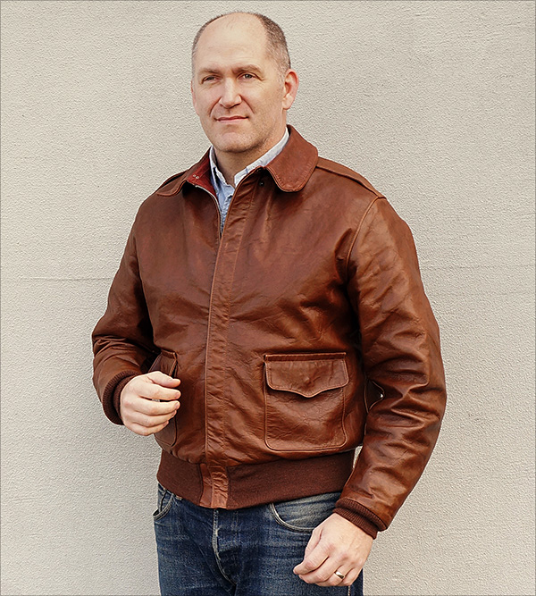 Rough Wear Combat Clone 1401-P Type A-2 Flight Jacket by Good Wear Leather