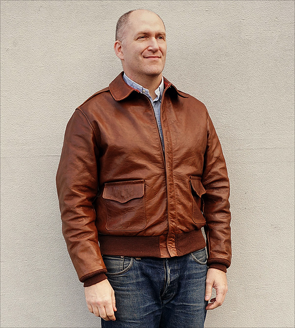 Rough Wear Combat Clone 1401-P Type A-2 Flight Jacket by Good Wear Leather