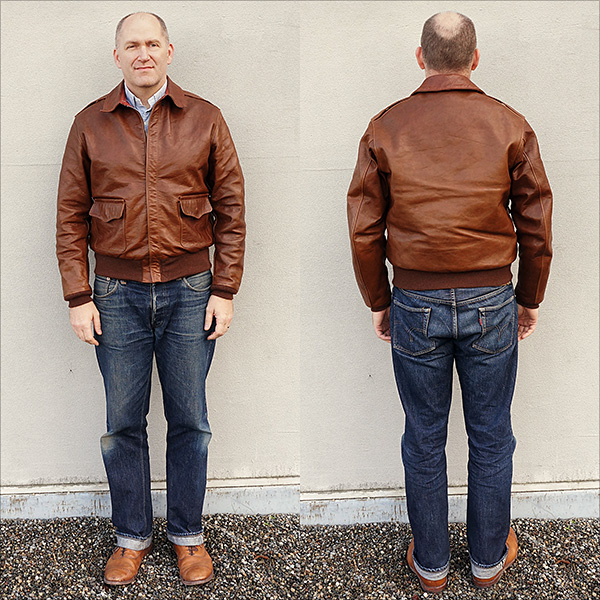 Rough Wear Combat Clone 1401-P Type A-2 Flight Jacket by Good Wear Leather