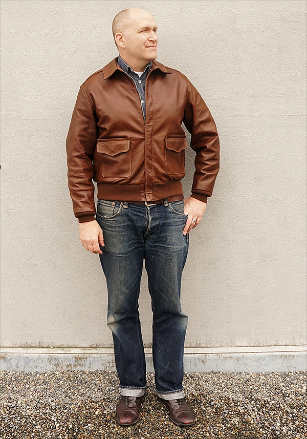 Rough Wear 42-1401-P Type A-2 Flight Jacket by Good Wear Leather