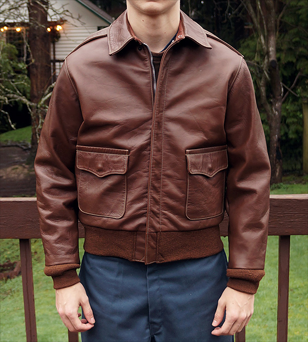 Good Wear Rough Wear 23380 A-2 Flight Jacket in Shinki Horsehide