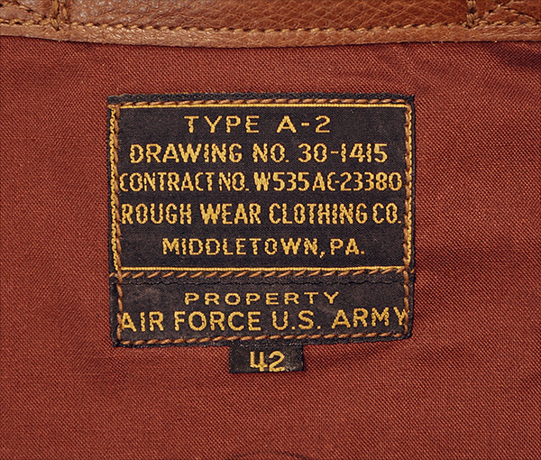 Good Wear Rough Wear 23380 A-2 Flight Jacket in Italian Horsehide