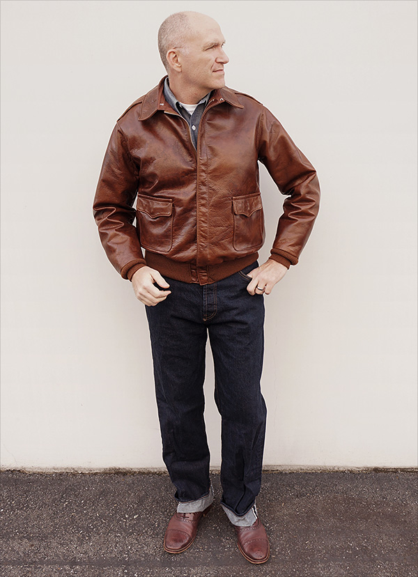 Good Wear Rough Wear 23380 Cowhide A-2 Flight Jacket