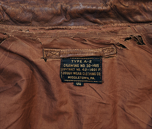 Original Rough Wear 42-1401-P Type A-2 Flight Jacket from WWII