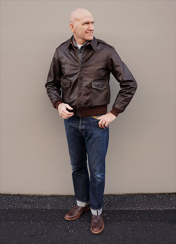 Rough Wear W535-AC-27752 Type A-2 Army Air Force Horsehide Flight Jacket