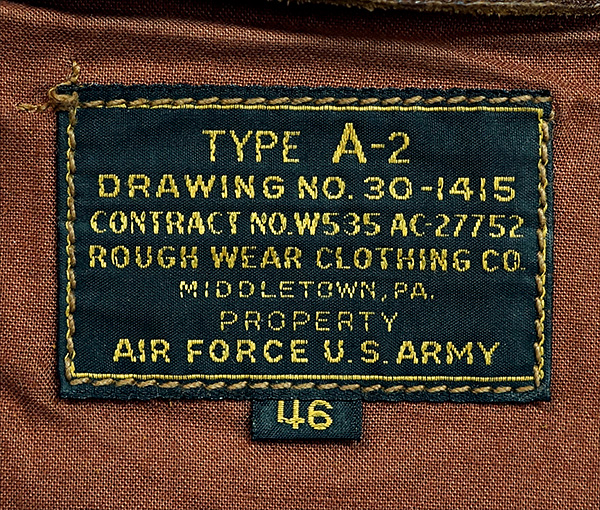 Rough Wear W535-AC-27752 Type A-2 Army Air Force Horsehide Flight Jacket