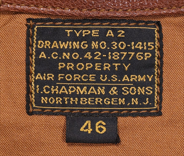 Good Wear I. Chapman & Sons Type A-2 Flight Jacket Horsehide