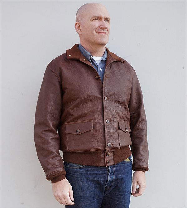 Good Wear Type A-1 Flight Jacket in Russet Capeskin