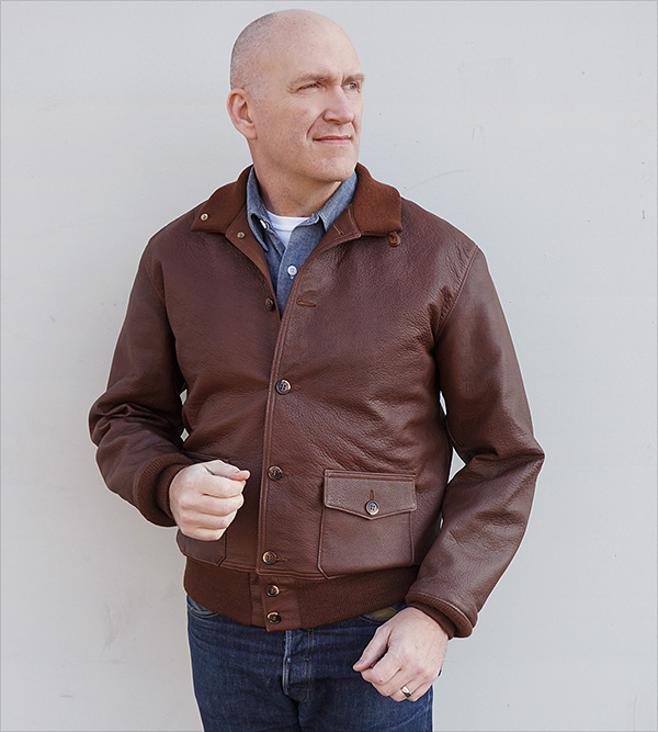 Good Wear Type A-1 Flight Jacket in Russet Capeskin